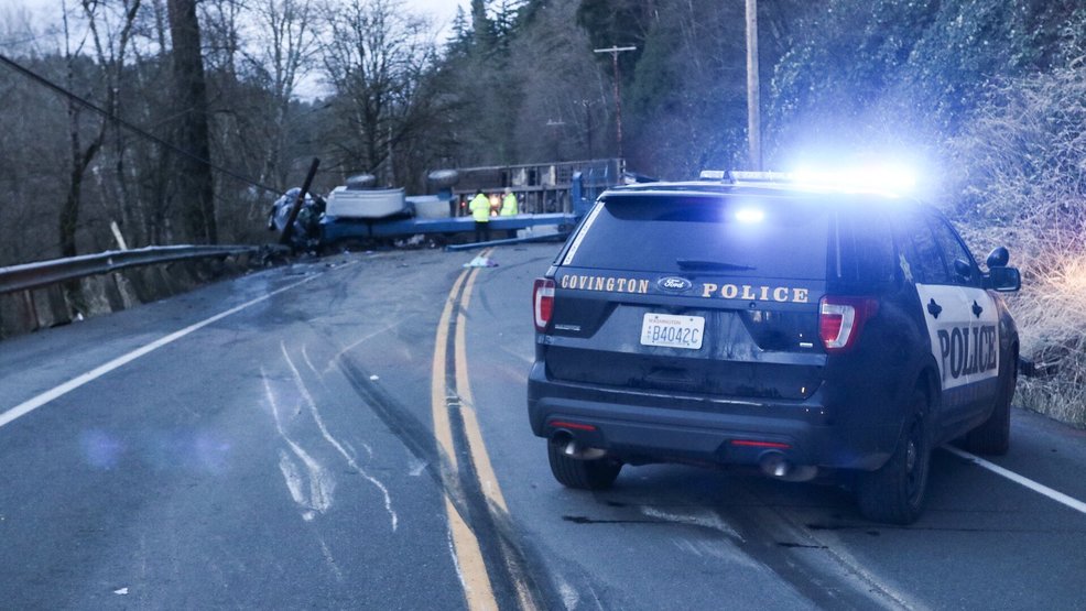 1 dead, two injured after logging truck rolls over, hits car in Auburn