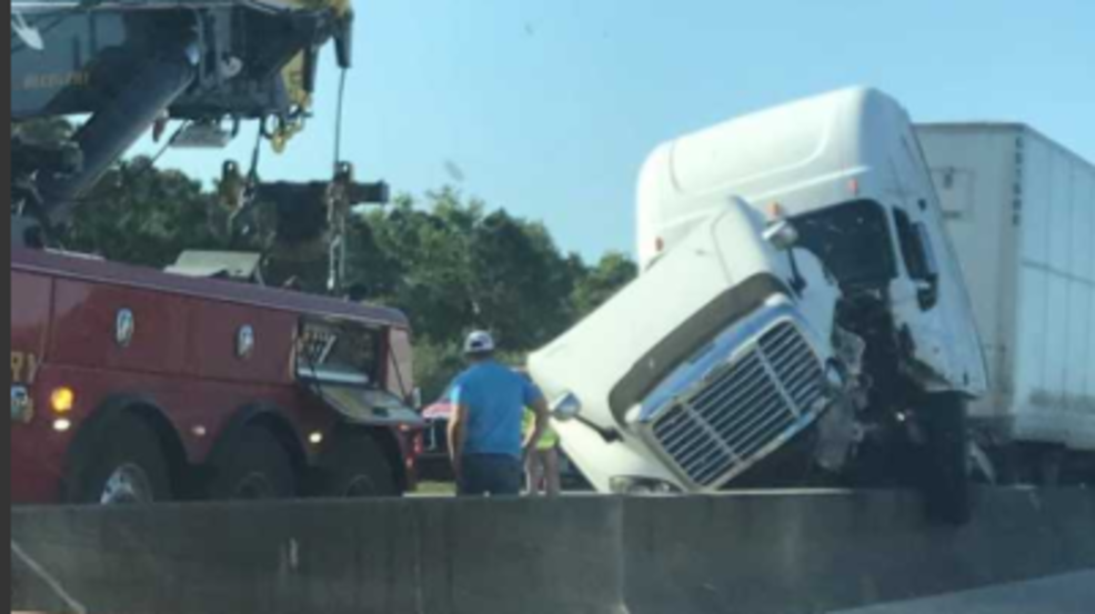 Crash Involving Fhp Patrol Car And Semi Truck Blocks Part Of