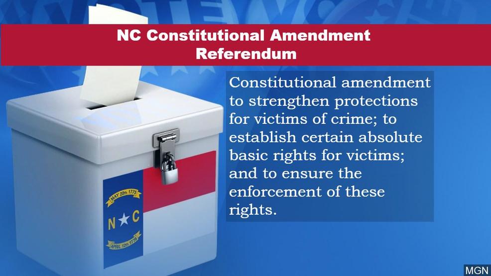 VOTE 2018 North Carolina's proposed constitutional amendment on