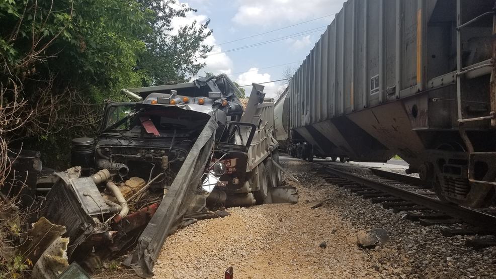 Dump truck left in pieces after collision with train in Adams County WHP