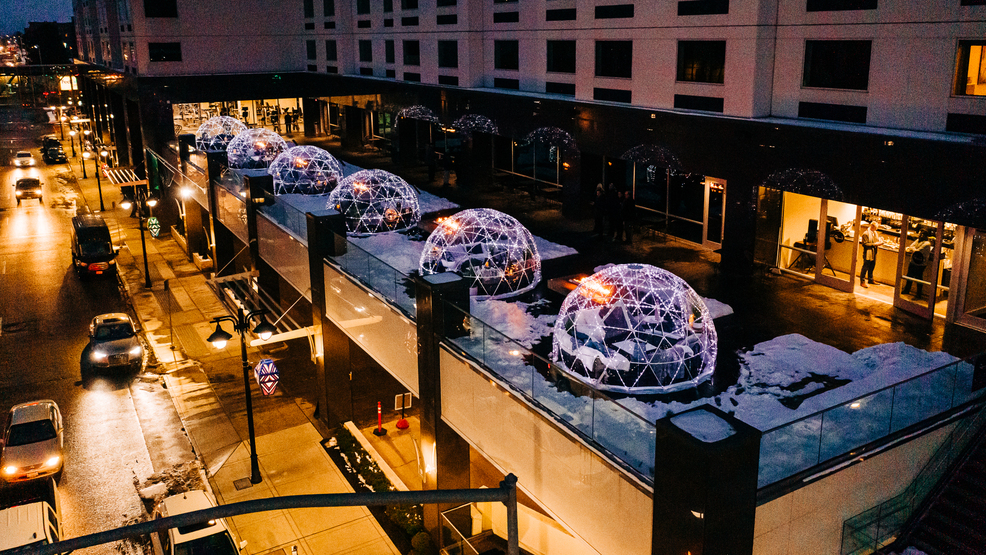 The rooftop igloos at Spokane's Davenport Hotel have us 'smitten