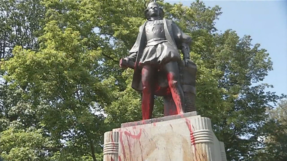 Christopher Columbus statue vandalized in Buffalo WHAM