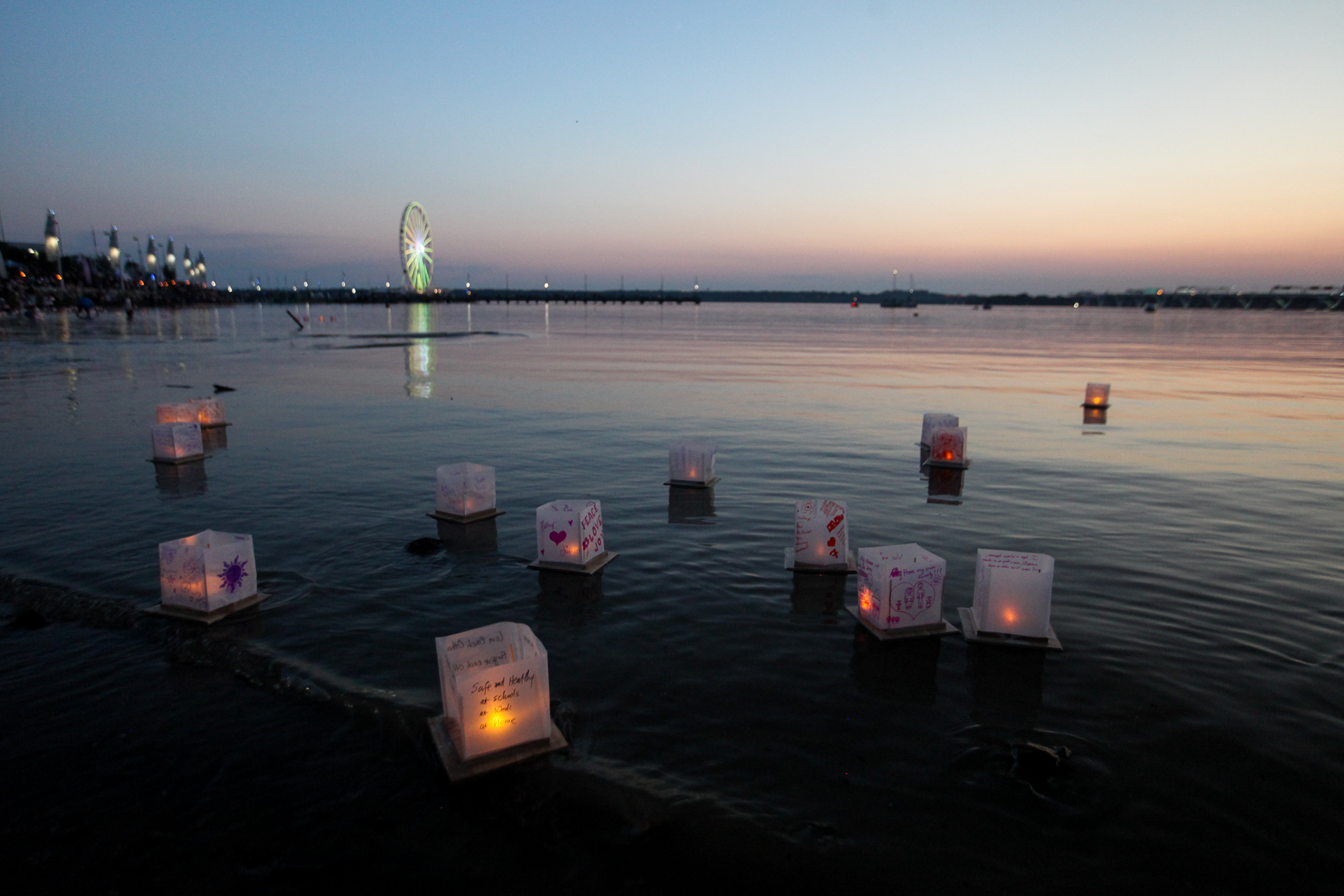 National Harbor was illuminated by lanterns and it was pretty magical