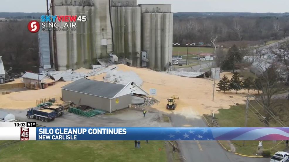 Massive cleanup underway after grain silo collapses WRGT