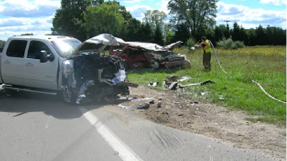 Deputies Distracted driver hits three vehicles in Montcalm County