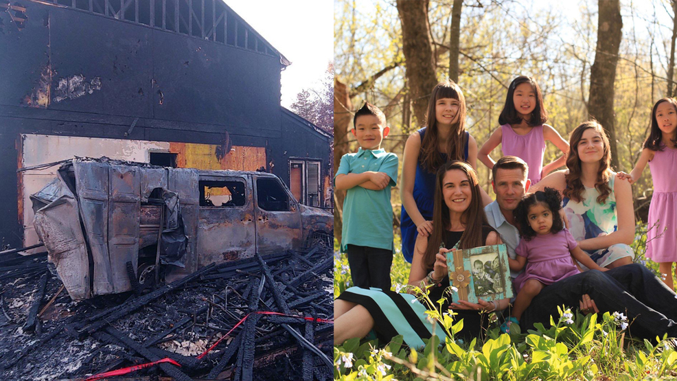 'I'm watching our home burn down' Family of 9 left homeless after