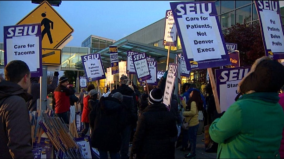 1,100 workers stage oneday strike at 2 Pierce Co. hospitals KOMO