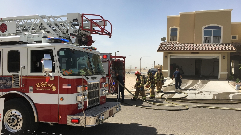 Fire crews at the scene of house fire in east El Paso KDBC