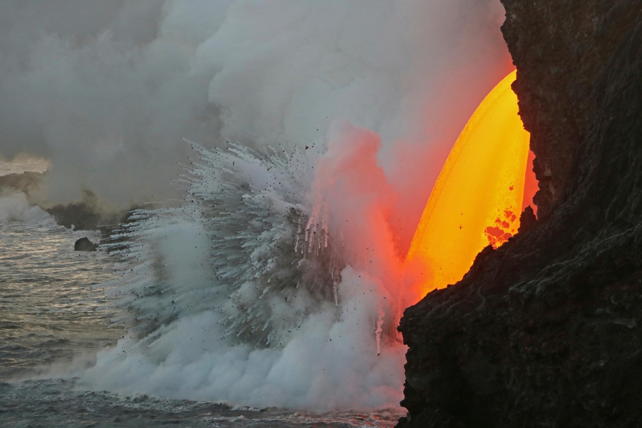 Massive lava stream exploding into ocean in Hawaii KUTV