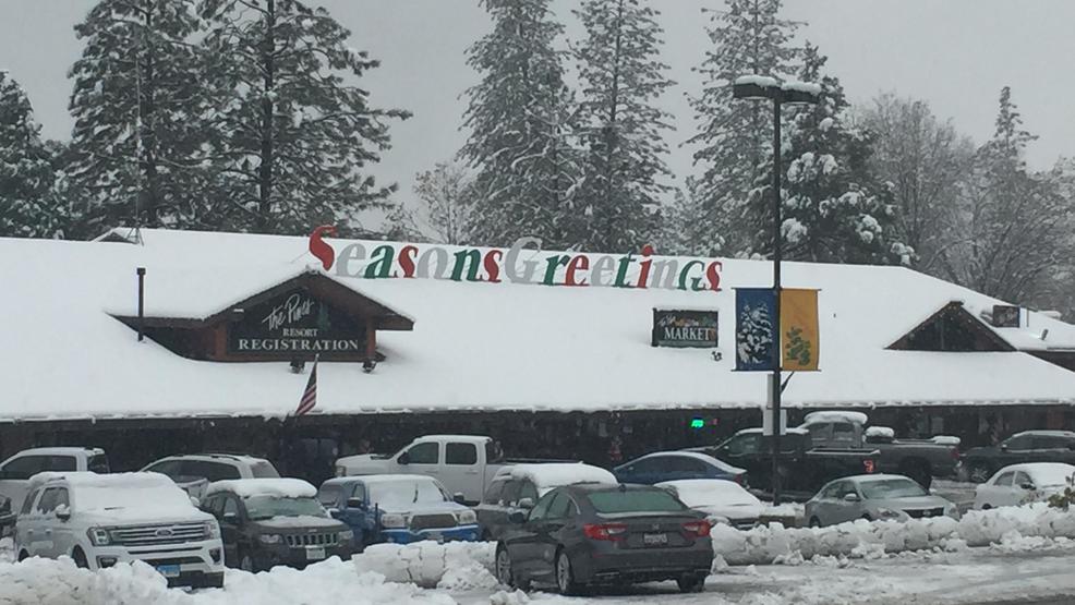 Snowfall is a foot deep at Bass Lake KMPH